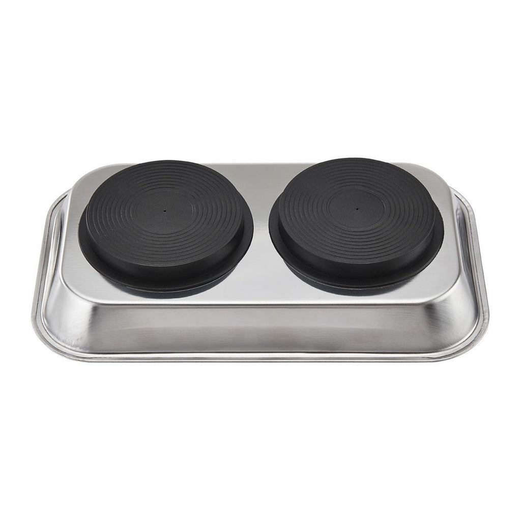 9-1/2 in. x 5-1/2 in. Magnetic Stainless Steel Parts Tray Y5341