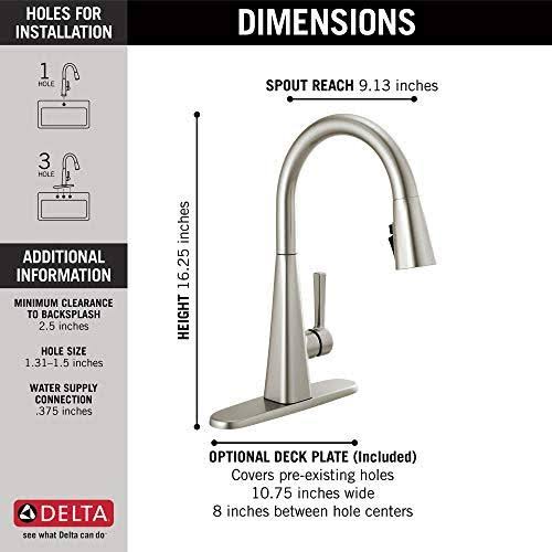 Single-Handle Pull-Down Kitchen Faucet, SpotShield Stainless C867