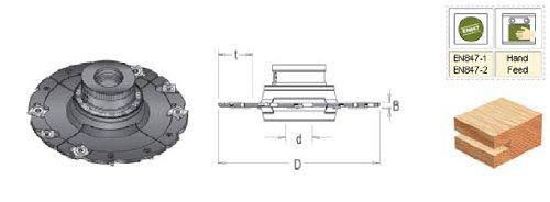 Insert Carbide Adjustable Groove with Scorer and Ring Nut 160mm D x 4.0 to 7.5mm CH Y459