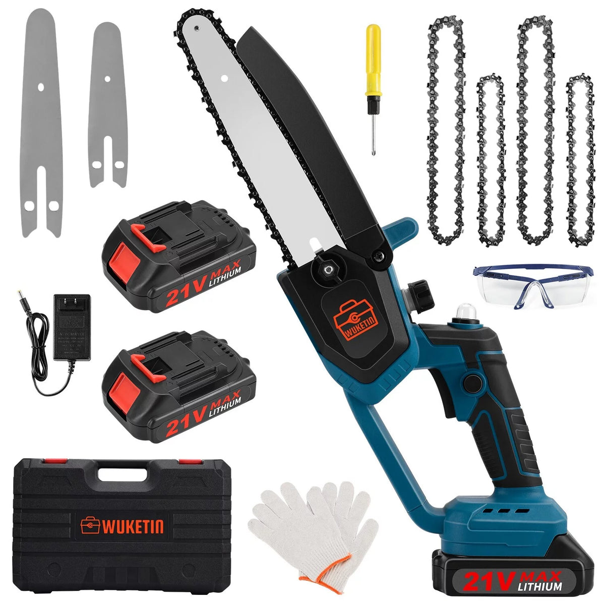 6 Inch 8 Inch Cordless Chainsaw with 2 Battery Auto-oil System P823