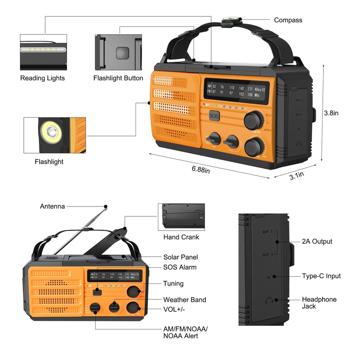Portable Solar Generator with Solar Panel H594