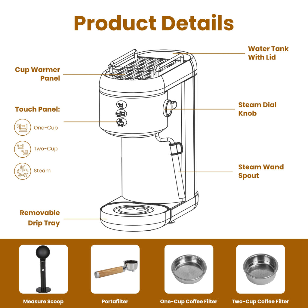 Espresso Machine with Milk Frother System H713409