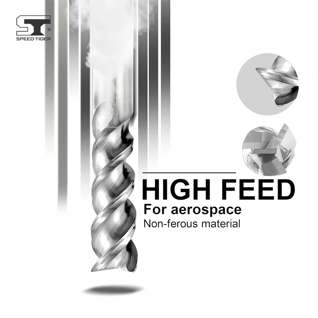 Carbide Square End Mill 3 Flute 5 Pieces 1/4 G188260
