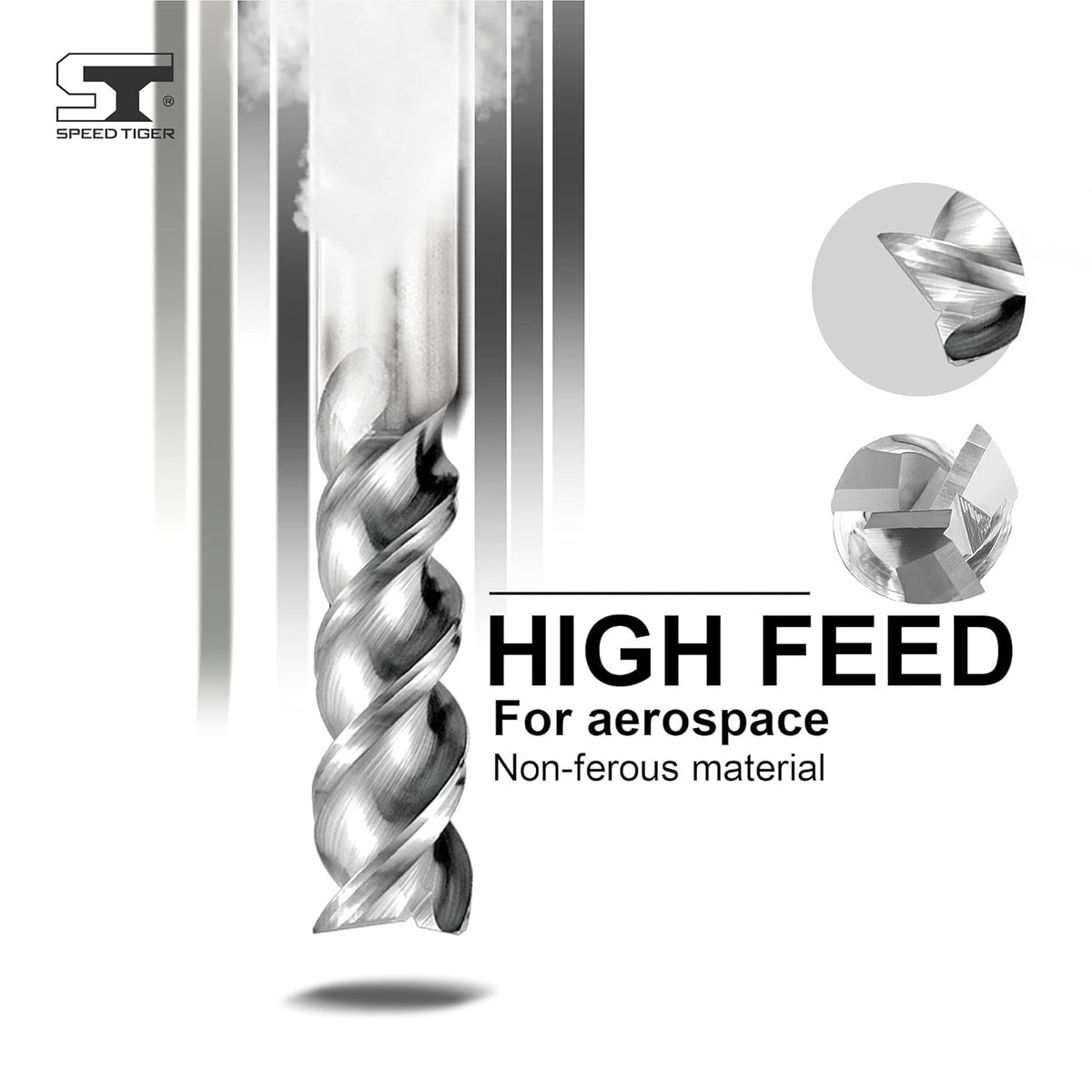 Carbide Square End Mill 3 Flute 5 Pieces 1/4 G188260