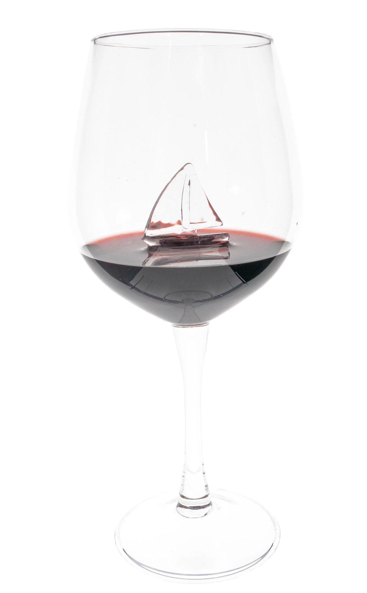 3D Sailboat Anchor Stemmed Wine Glass Set of 2 J90550