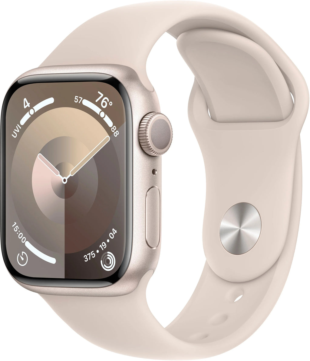 Refurbished Apple Watch Series 9 41mm Starlight Aluminum Sport Band Q508449