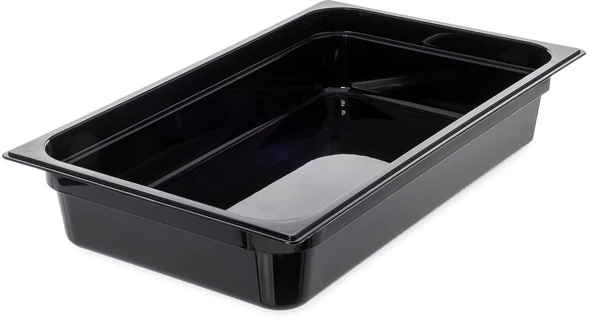 High-Heat Full-Size Food Pan, 12.7 qt, Black, Case of 6 I686
