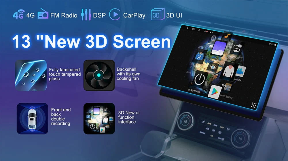 13.3 Inch Android 12 Touch Screen Car Stereo B5825