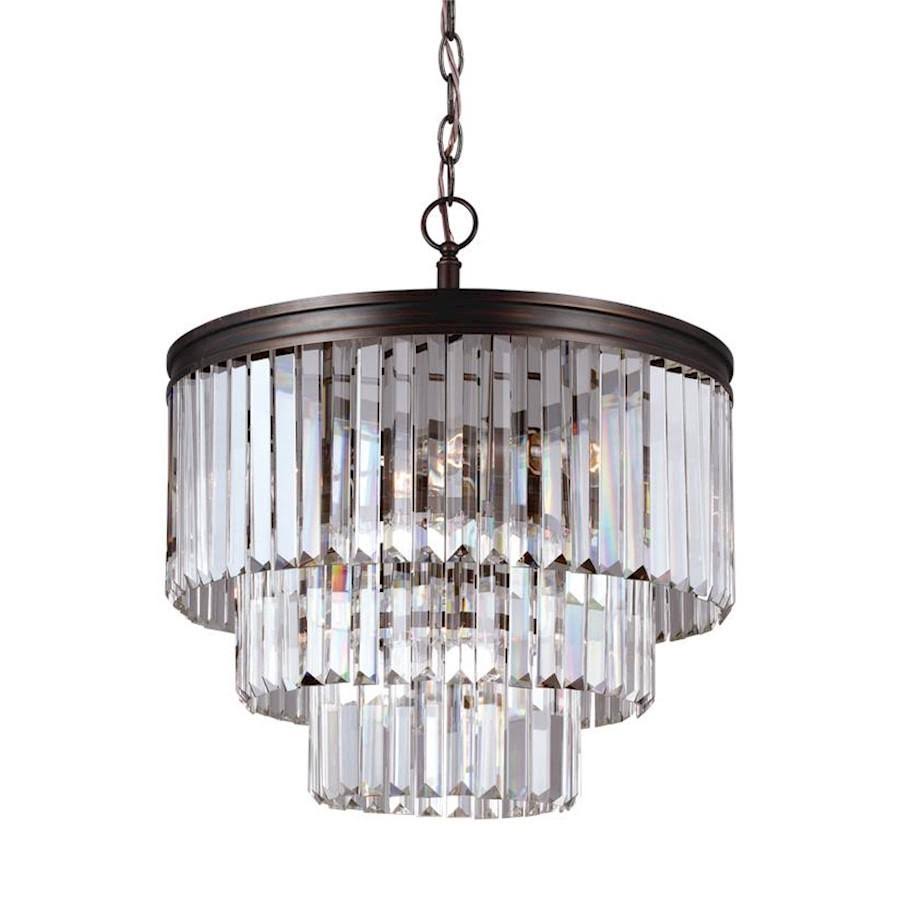 Antique Brushed Nickel Four-Light LED Chandelier U751