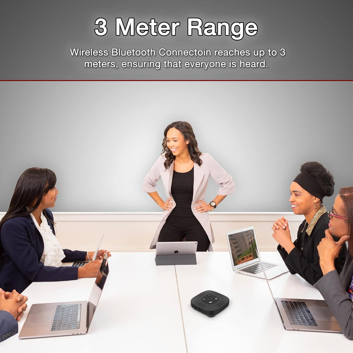 USB and Bluetooth Speakerphone with 360 Degree Noise Cancelling Microphone C842202