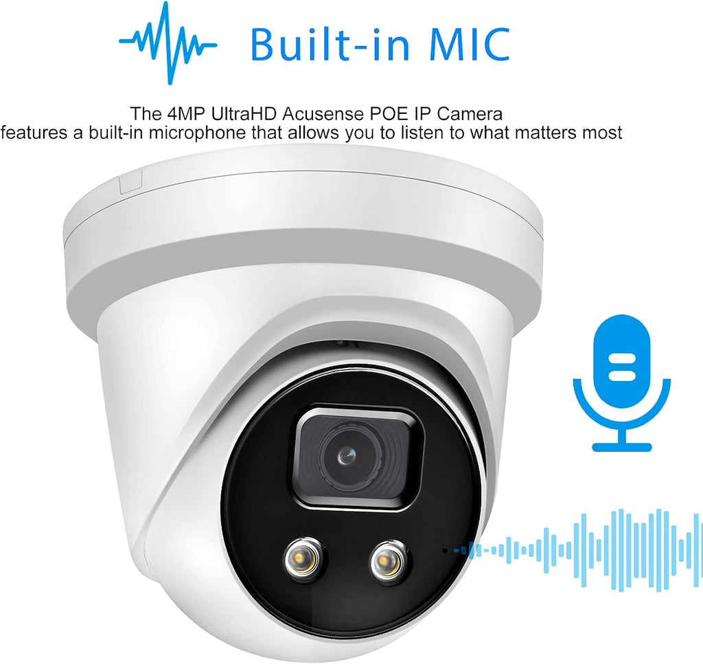 4MP POE IP Camera with Built-in Microphone and SD Slot P703