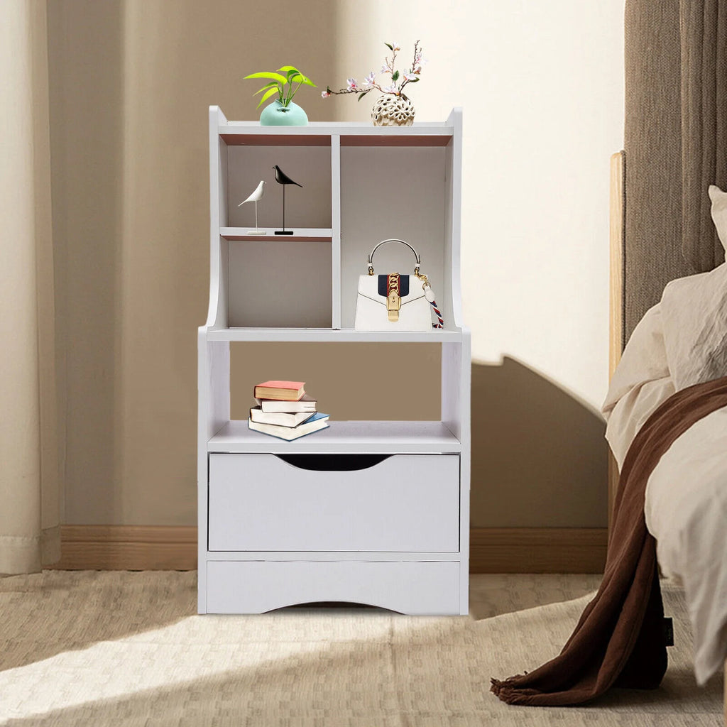 Wooden Nightstand with Drawer I963869