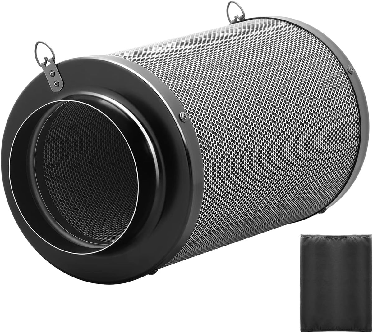 6 Inch Carbon Filter Scrubber with Australia Virgin Charcoal, Silver, Pack of 2 I64037