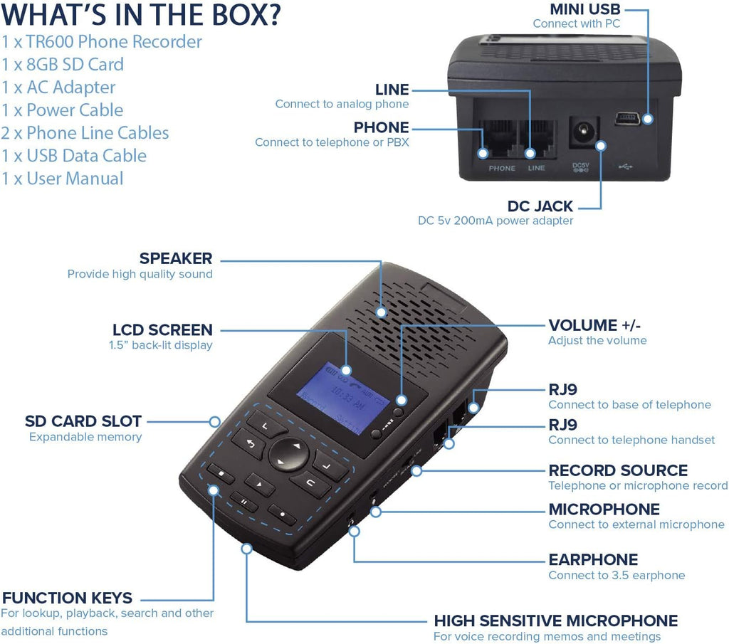 Landline Phone Call Recorder E22050