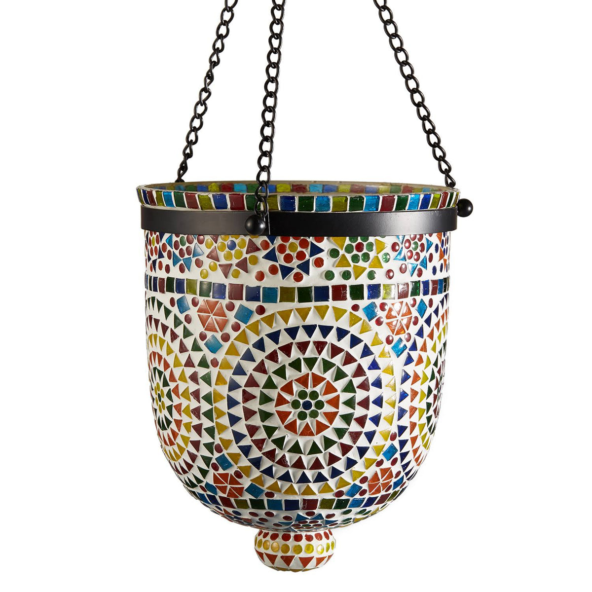 Multi-Color Mosaic Hanging Lantern Z228