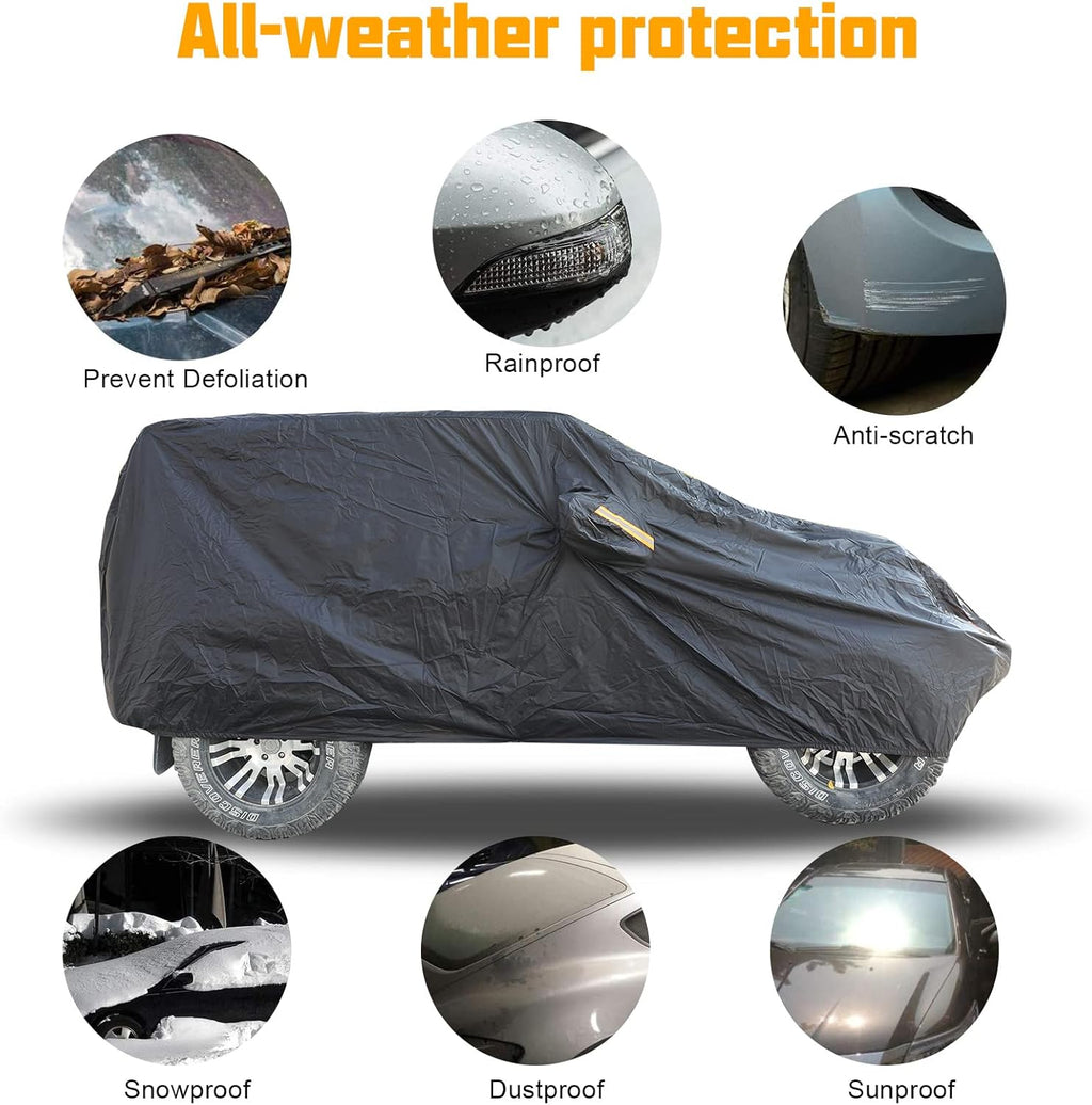 2 Door Full Car Cover with Driver Door Zipper I75010