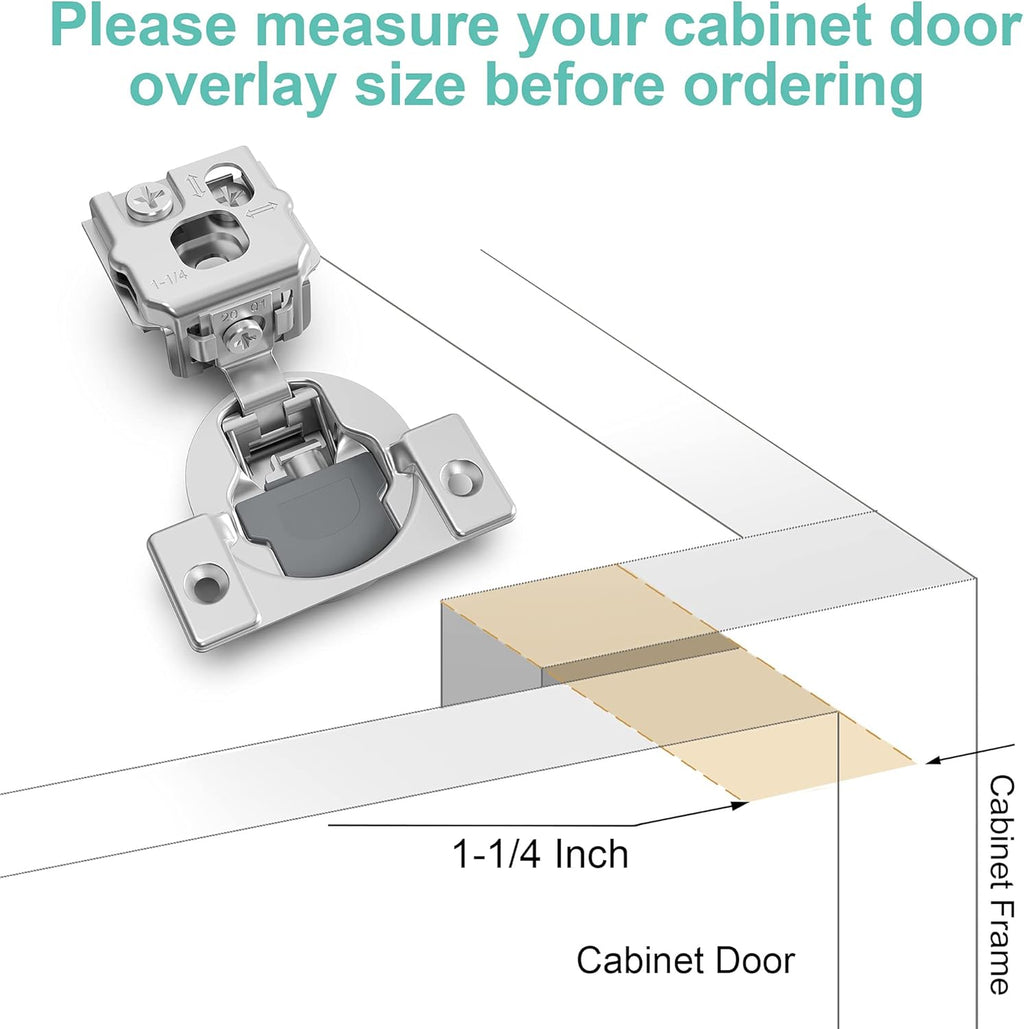 8 Pack Soft Close Adjustable Cabinet Hinge J4806
