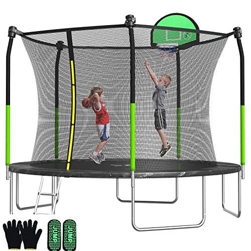 8FT 10FT 12FT 14FT 15FT Trampoline with Enclosure Net U671496