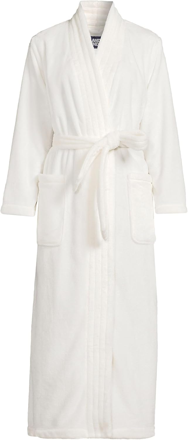 Ivory Petite Medium Long Wrap Robe X4765