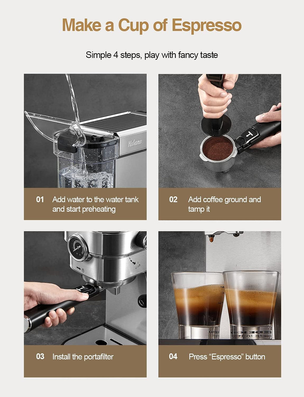 15 Bar Espresso Machine with Milk Frother L916