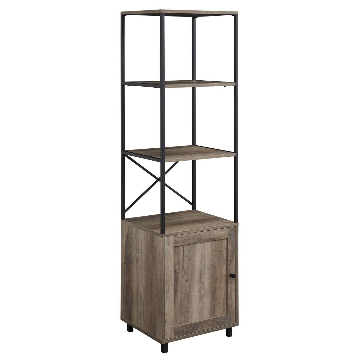 64x22 Storage Shelf with Cabinet Gray Wash J715