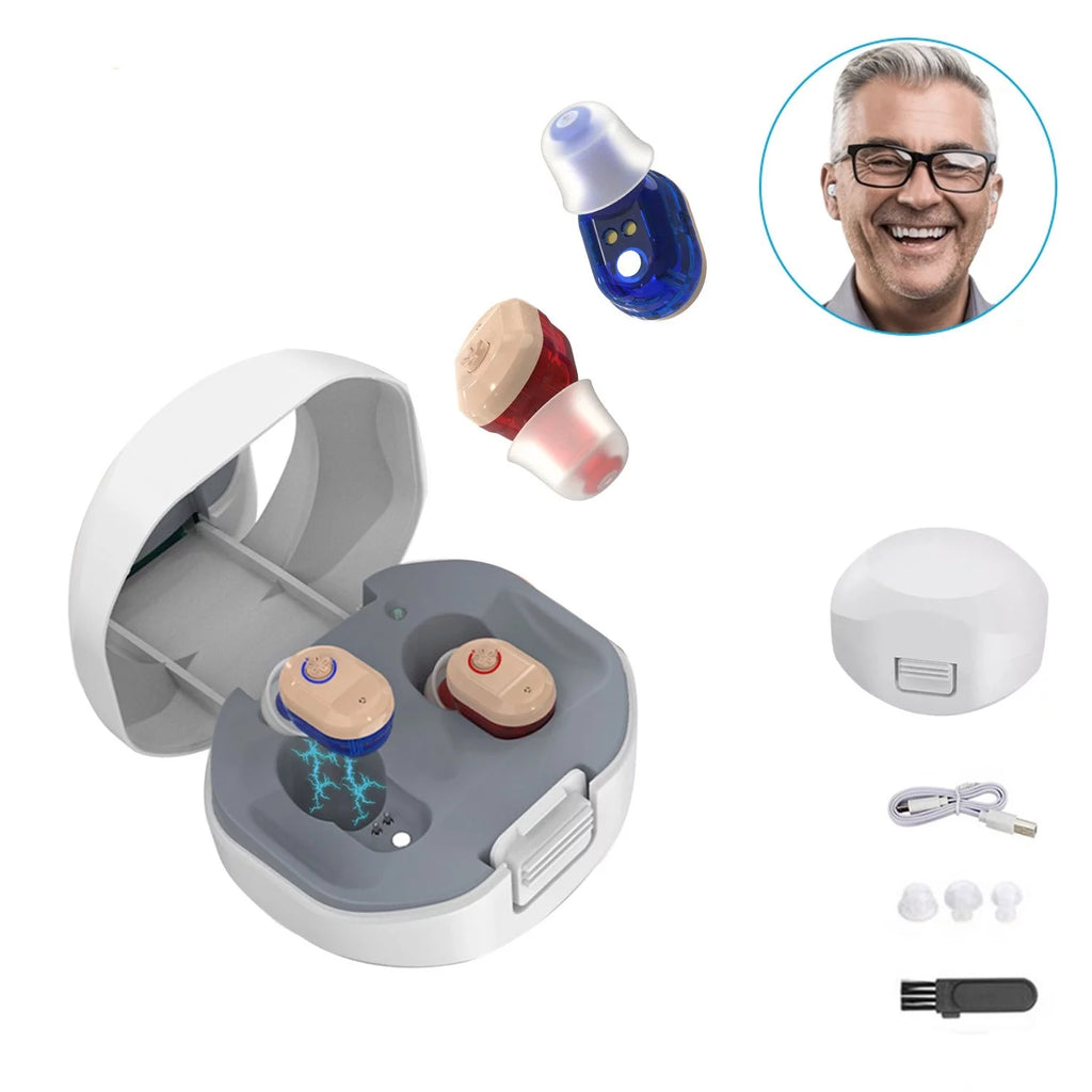 In-ear Rechargeable Sound Amplifiers with Charging Case X785