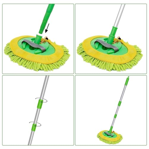 47" Car Wash Brush Mop Cleaning Tool with Long Handle H83082