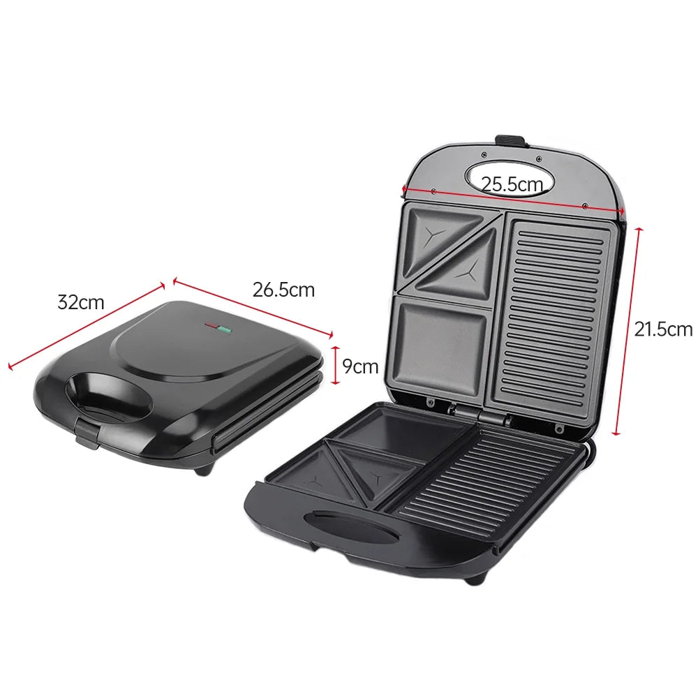 1400W Non-Stick 3in1 Electric Grill Waffle Maker G6968