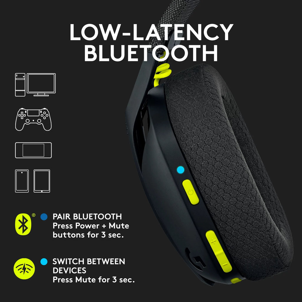 Black Wireless Gaming Headset Y879