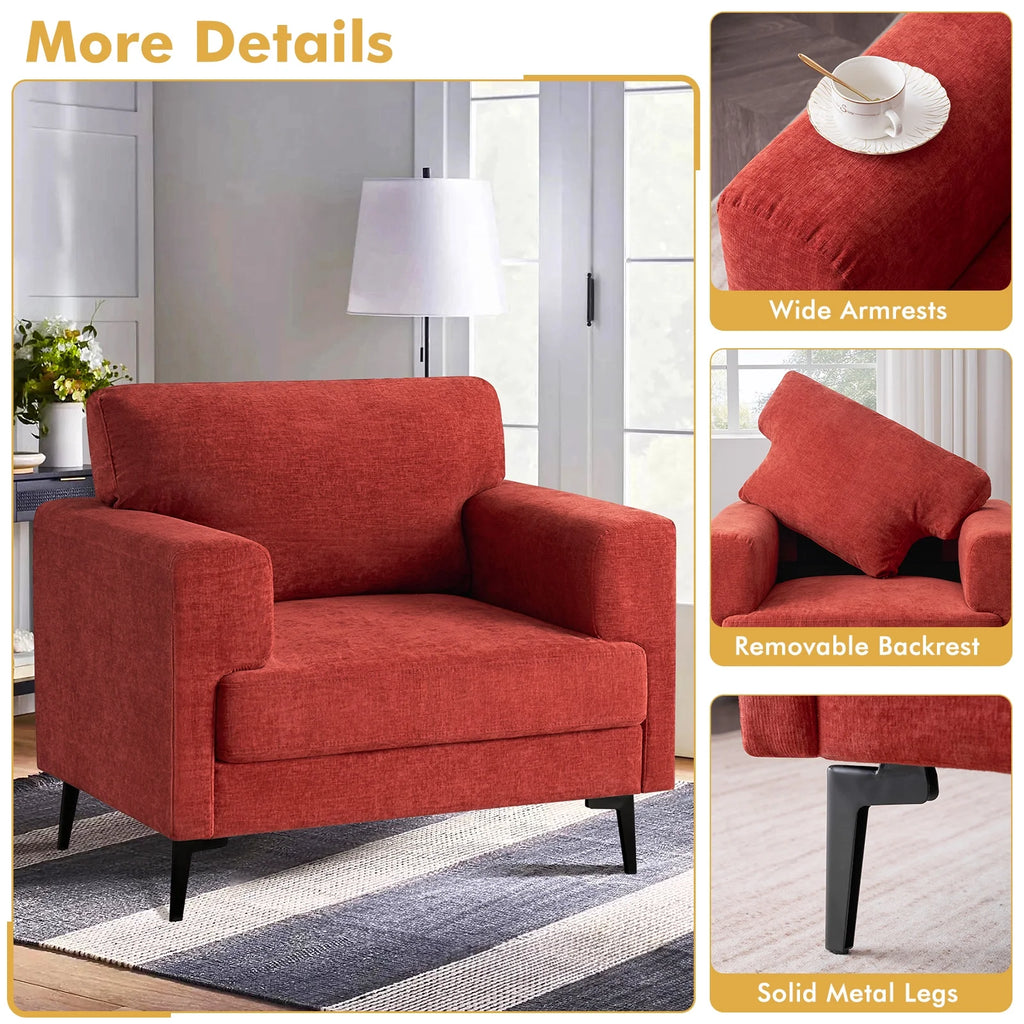 Linen Oversized Upholstered Accent Chair S32269