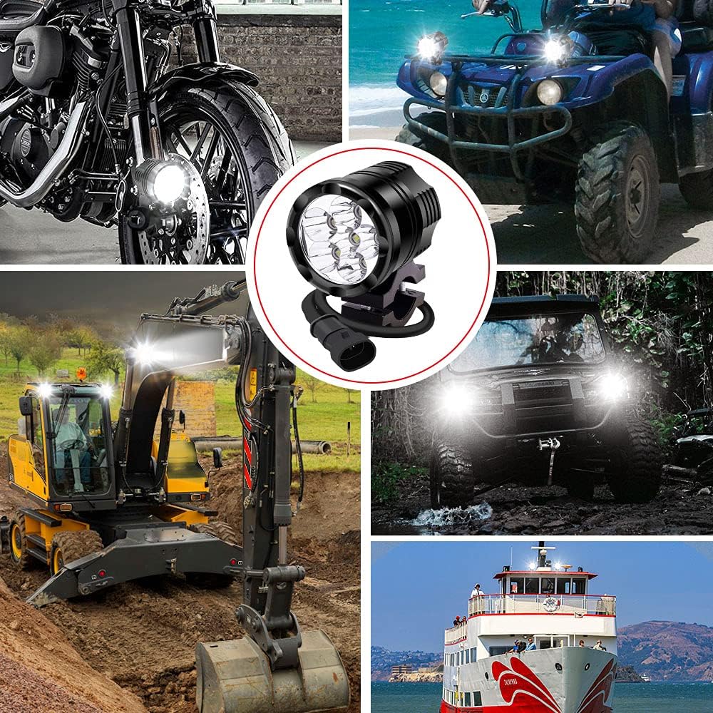 White/Yellow/Strobe 60W LED Motorcycle Spotlight A417361