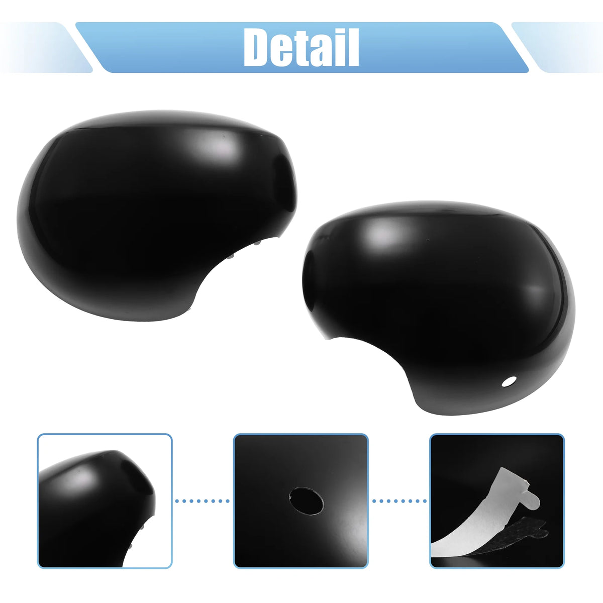 Black Exterior Rear View Mirror Cover for Mini Cooper F54 Clubman J23230