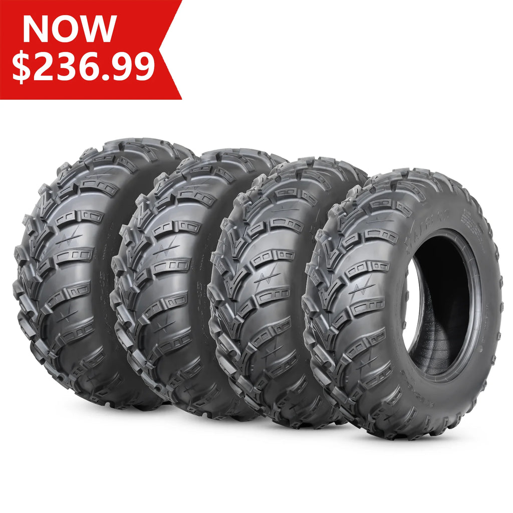 25x8-12 Front & 25x10-12 Rear All Terrain Tires Set of 4 R45479