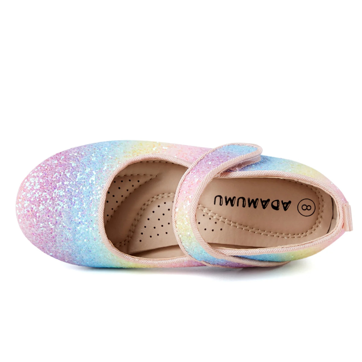 Colorful Glitter Mary Jane Ballet Flats A54938