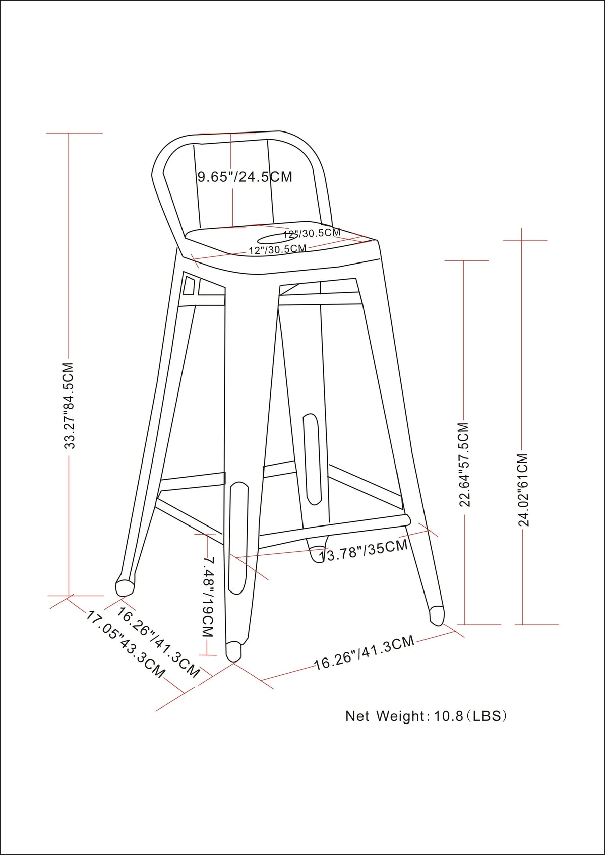Sage Green Industrial Metal Counter Stool Set of 4 Q665