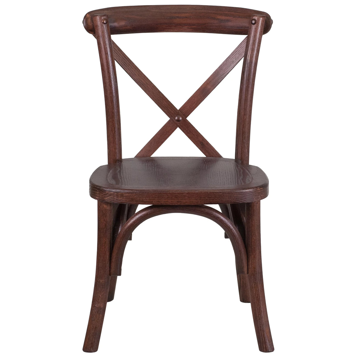 Stackable Mahogany Wood Cross Back Chair M712
