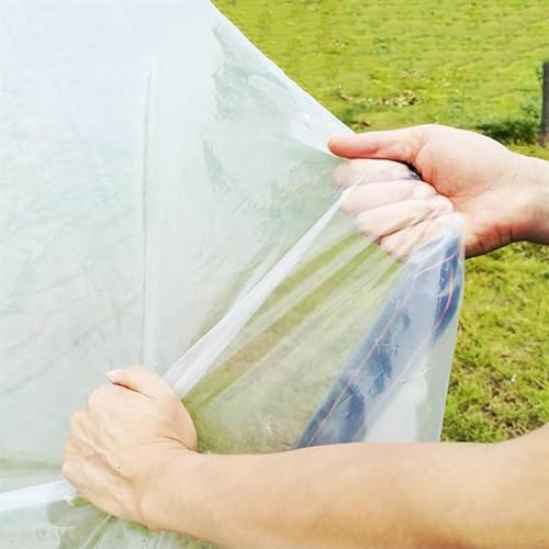 7x7 FT Clear Waterproof PVC Tarps Tarpaulin U5204