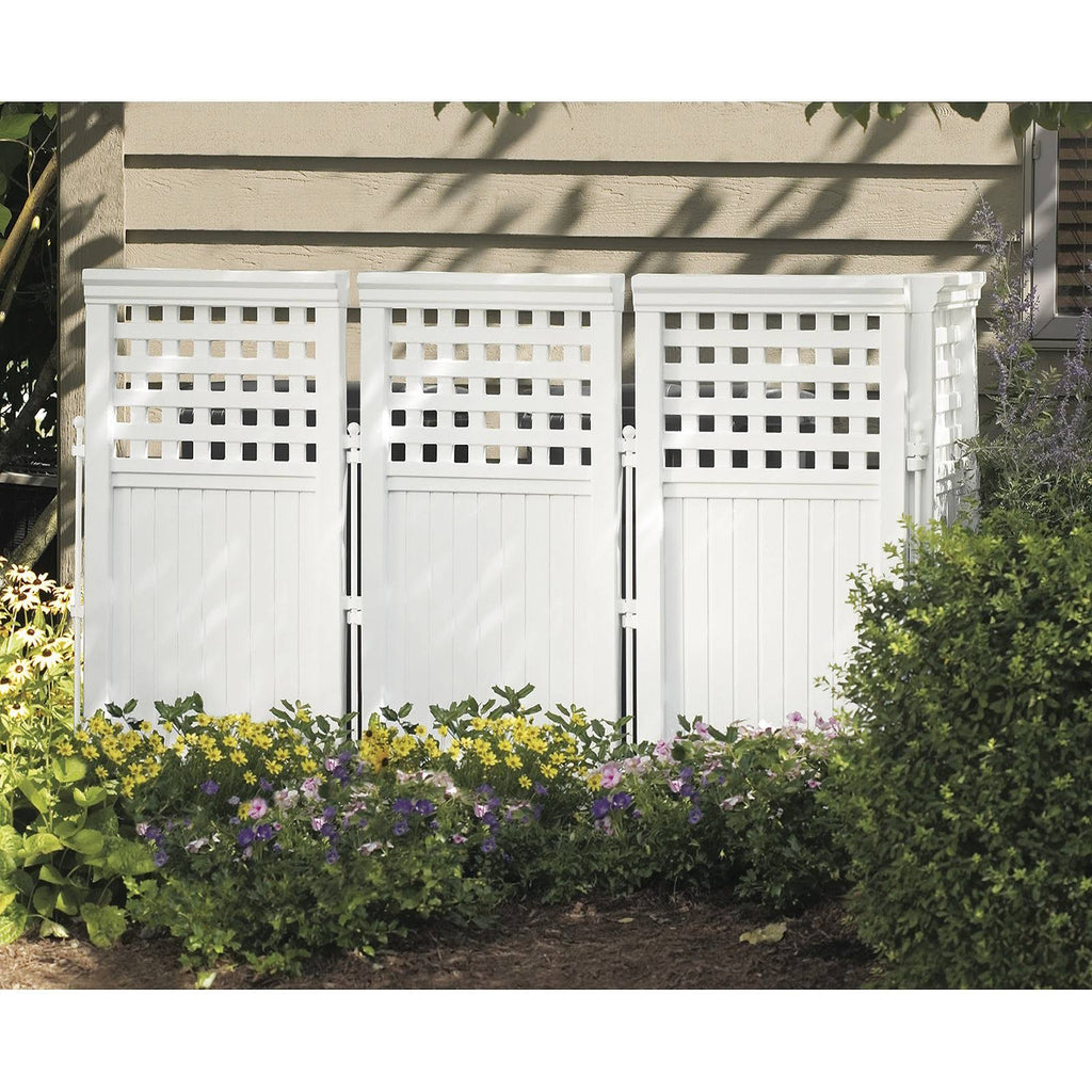 White 4-Piece Outdoor Screen Enclosure Set C695856