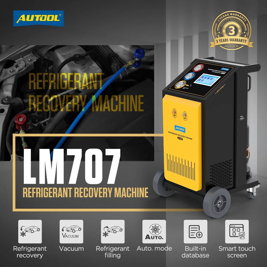 Automatic AC Refrigerant Recovery Machine 3/8 HP 110V for R134a R1234yf K677