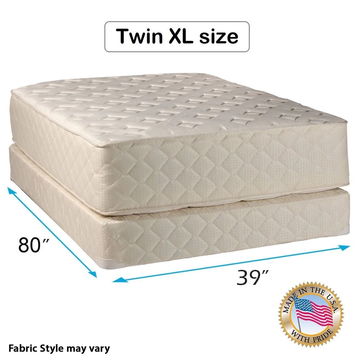 Twin Extra Long Innerspring Mattress & Box Spring Set W928