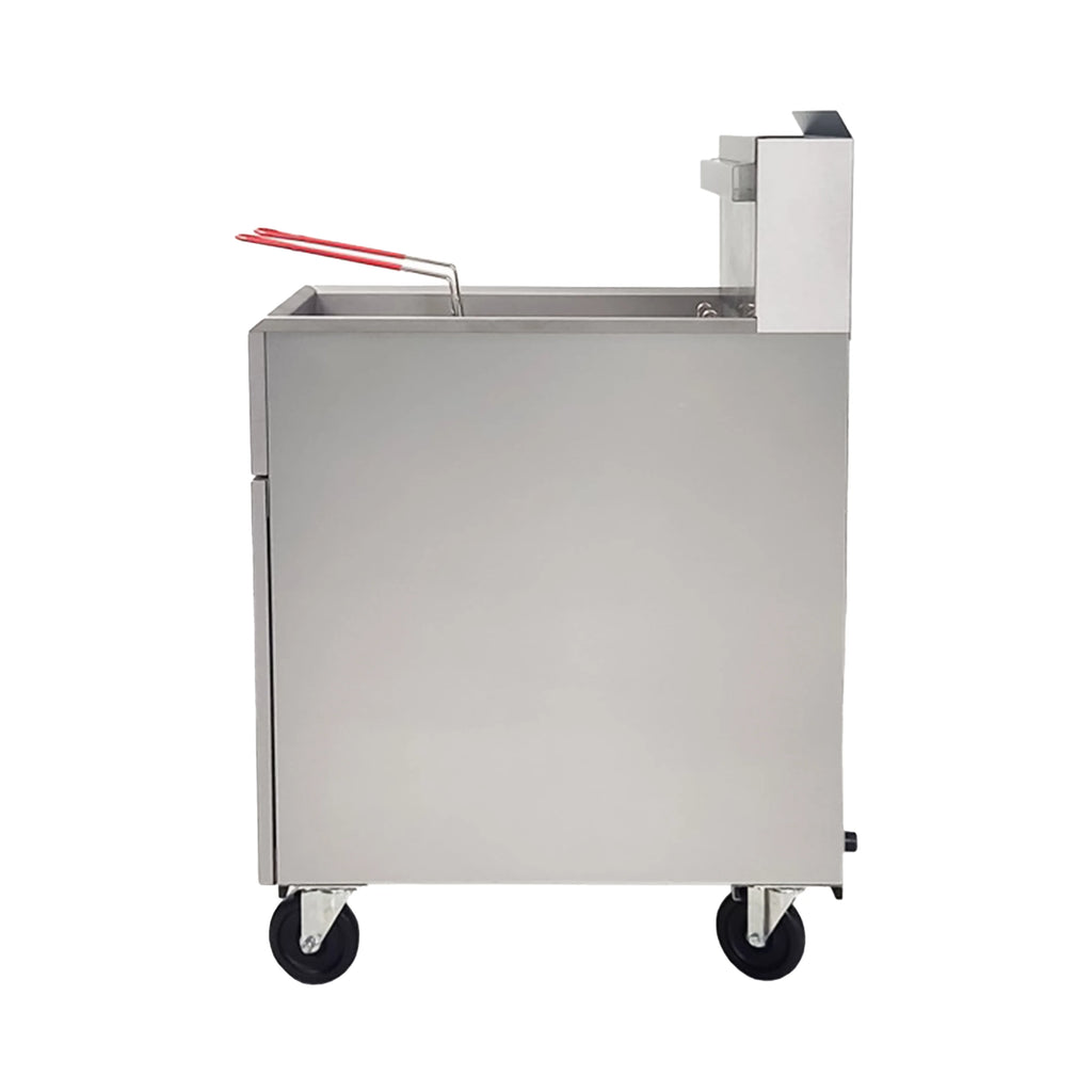 40 lbs Commercial Natural Gas Deep Fryer 90,000 BTU Dual Tanks L3651