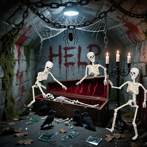 3Ft Life Size Plastic Human Skeleton with Movable Joint Q480