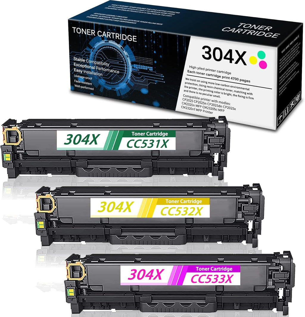 3 Pack High Yield Toner Cartridge for HP CP2025 CM2320 Printer G958906