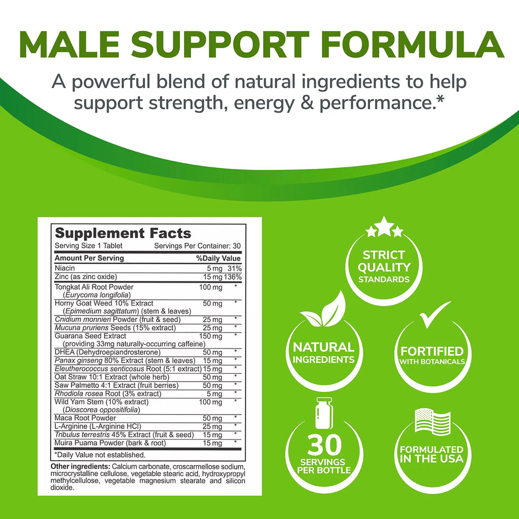 Male Support Supplement 30 Tablets Z19478