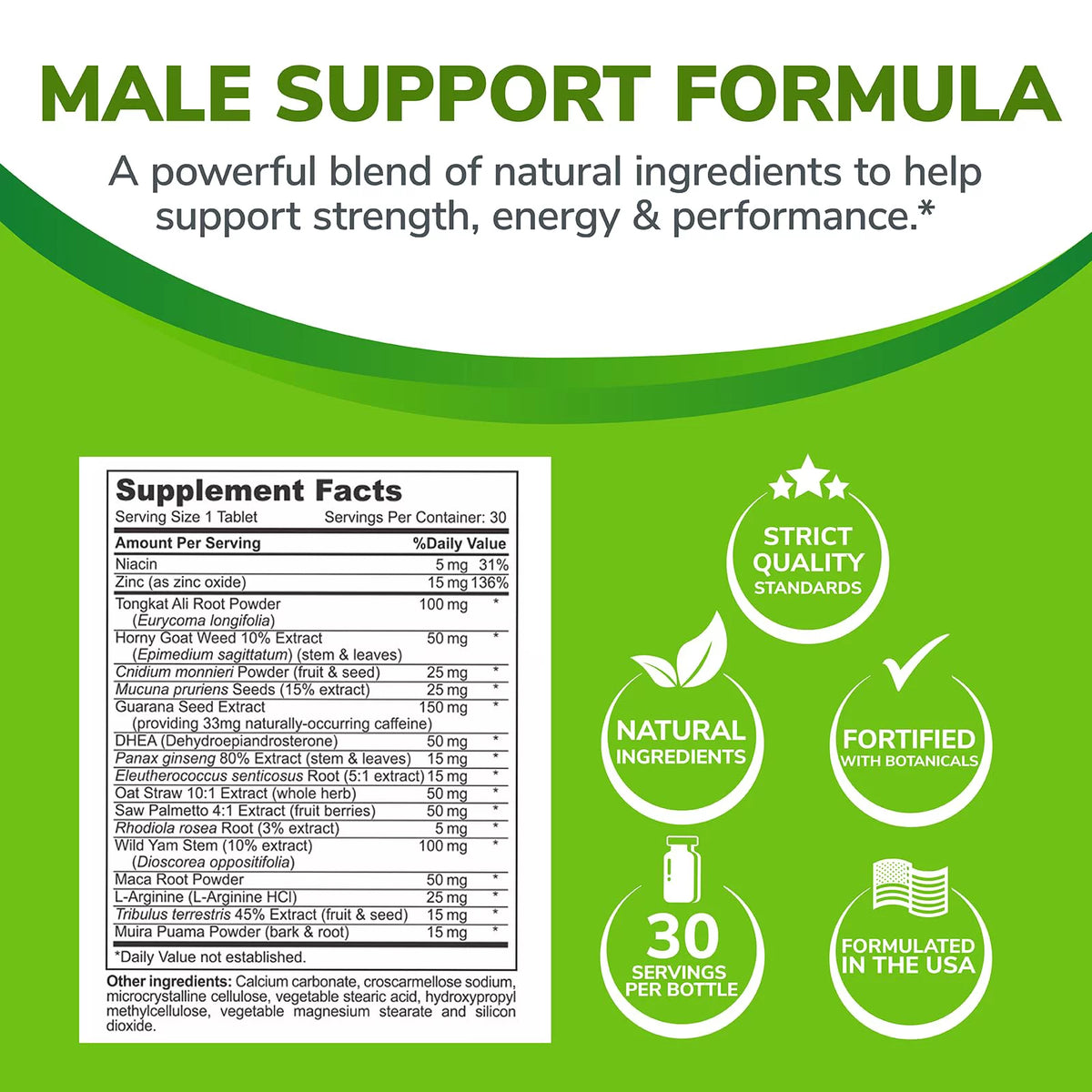 Male Support Supplement 30 Tablets Z19478