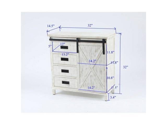White Farmhouse Storage Cabinet B51337