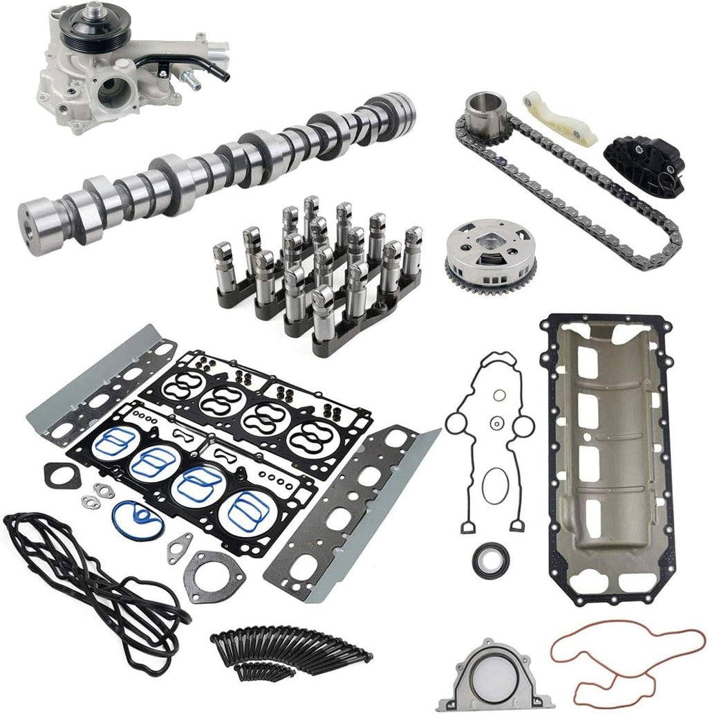 Camshaft Lifter Kit with Water Pump Timing Chain Kit for Dodge Ram 1500 5.7L V8 HEMI 2009-2019 X605760