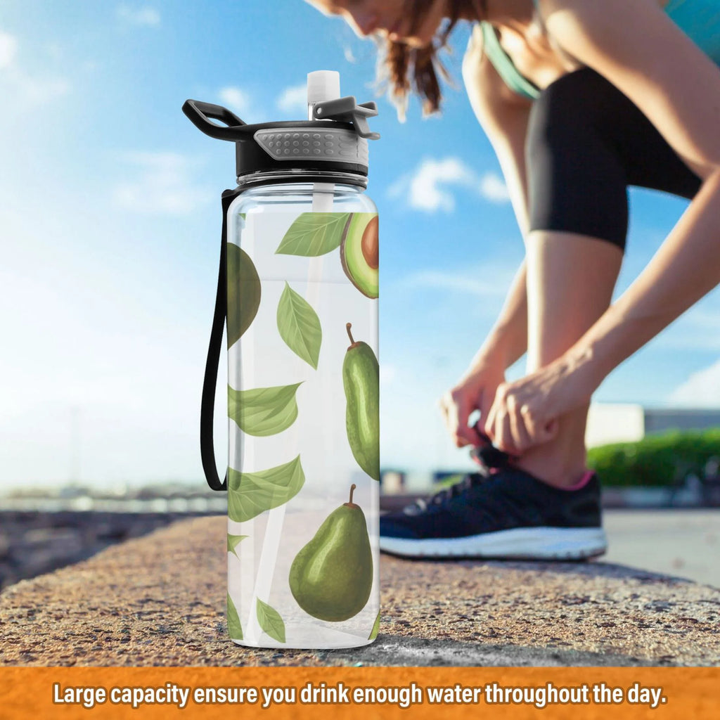 32oz Tritan Clear Water Bottle with Straw M40541