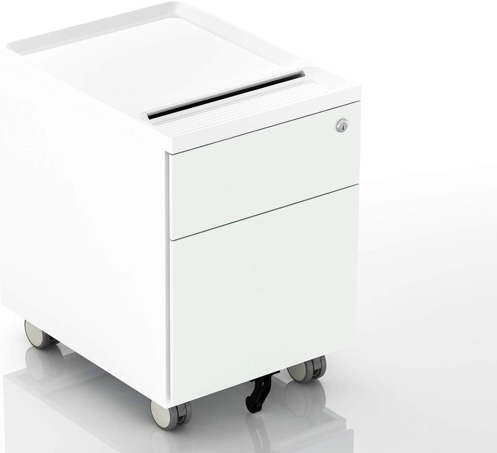 2 Drawer Mobile Filing Cabinet with Lock and Casters X915394