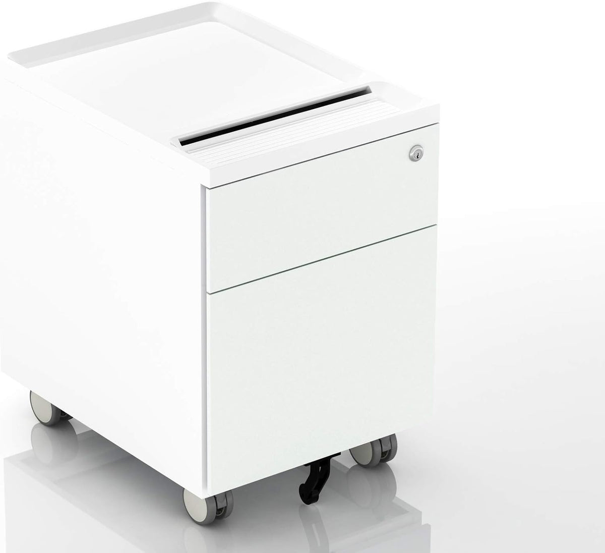 2 Drawer Mobile Filing Cabinet with Lock and Casters X915394